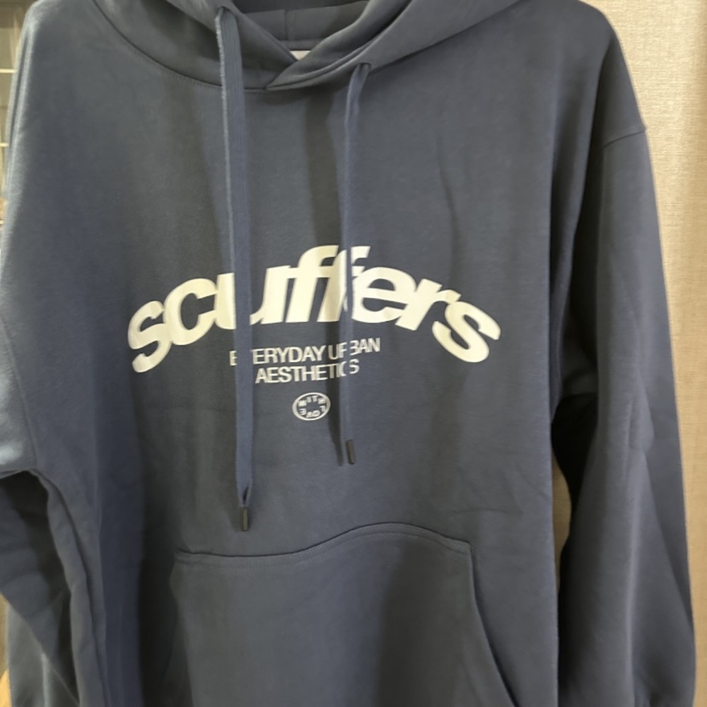 Scufflers Navy Logo Pullover Hoodie - Everyday Urban Aesthetics